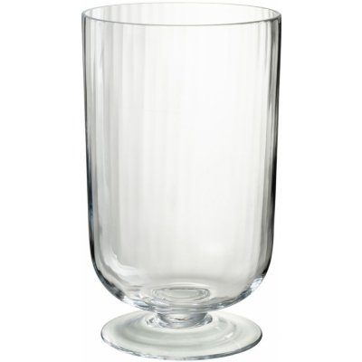 Transparentní skleněná váza na noze Hurricane Lines - Ø 22*39 cm - J-Line by Jolipa – Hledejceny.cz
