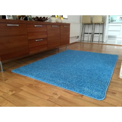 Vopi kulatý Color shaggy modrý – Zboží Mobilmania