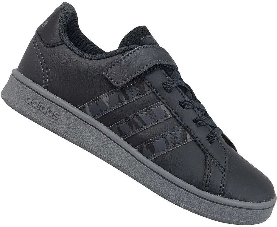 adidas Dětská rekreační obuv Grand Court carbon grey four core black