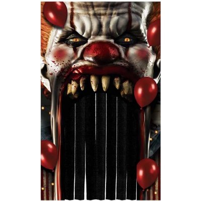 Guirca Visící dekorace závěs Halloween Klaun 145 x 240 cm – Zboží Dáma