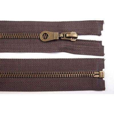 Staromosazný zip No 5 délka 60 cm bundový, malé, 304 hnědá čokoládová – Hledejceny.cz