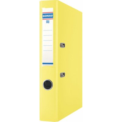 Donau Pákový pořadač - A4, s kapsou, kartonový, hřbet 5 cm, žlutý – Sleviste.cz