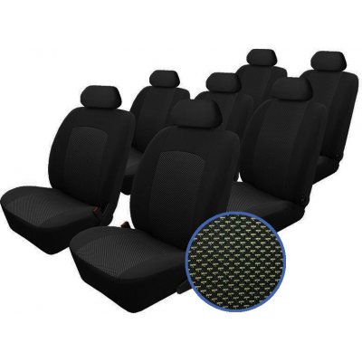 Autopotah Automega VOLKSWAGEN TOURAN I, II, 7 míst, BEZ STOLKŮ,od r.2003-2015, Dynamic žakar tmavý – Sleviste.cz