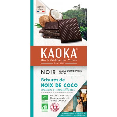 KAOKA Bio hořká s kokosem 100 g – Zboží Mobilmania