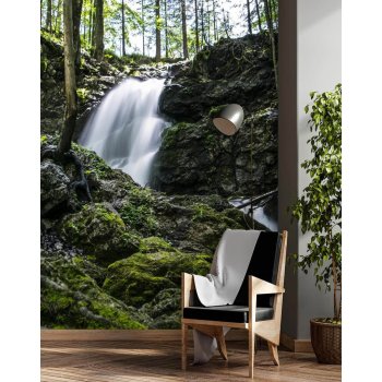 Gario Fototapeta Vodopád uprostřed lesa Materiál: Vliesová, rozměry 100 x 140 cm
