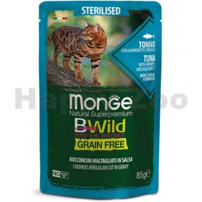 Monge BWILD CAT Grain Free STERILKA Tuňák se zeleninou 85 g