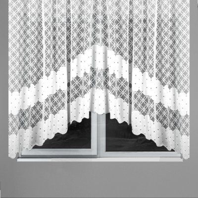 Hotová žakarová oblouková záclona bílá 160x300 Ervi 7324 – Hledejceny.cz