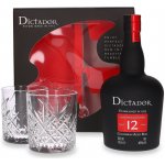 Dictador 12y 40% 0,7 l (dárkové balení 2 sklenice) – Hledejceny.cz