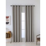 MKLuzkoviny.cz Blackout závěsy Ricardo béžová - 140 x 160 cm (2ks) - kroužky – Zboží Dáma