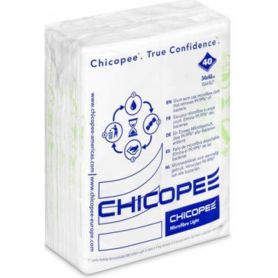 Chicopee Microfibre Light mikrovláknová utěrka 34 x 40 cm zelená 40 ks