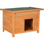 PawHut psí bouda Útulná psí bouda z jedlového dřeva se střechou 82 x 58 x 58 cm – HobbyKompas.cz