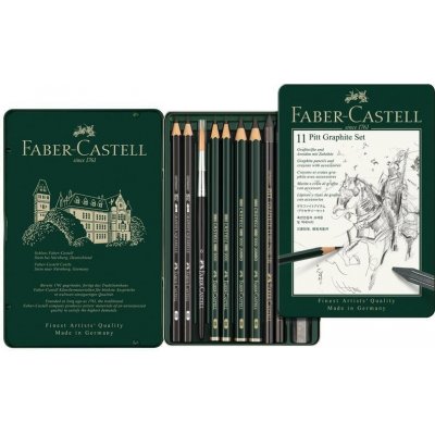 Faber-Castell Pitt Monochrome Graphite 112972 grafitová tužka sada 11 ks – Zboží Mobilmania