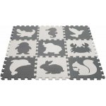 KIK Kontrastní pěnové puzzle 85 × 85 cm 9 ks černo-krémové – Zboží Dáma