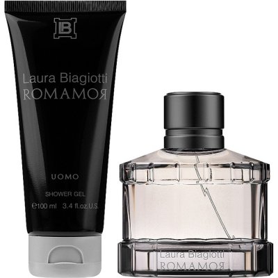 Laura Biagiotti Romamor Uomo pánská toaletní voda 75 ml a sprchový gel 100 ml