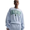 Dámská mikina Nike Court Phoenix Fleece Oversized Crew-Neck Modrý