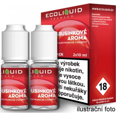 Ecoliquid Double Pack Brusinka 2 x 10 ml 0 mg