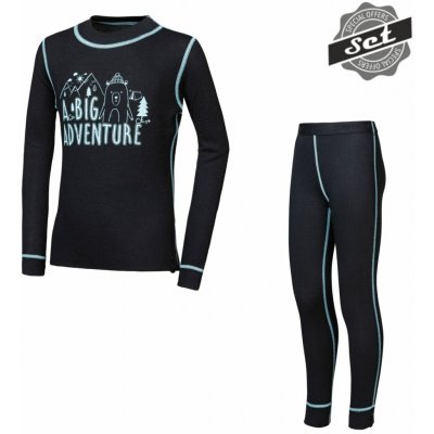 Sensor Double Face Set Adventure dětský triko dl.rukáv + spodky černá – Zboží Dáma