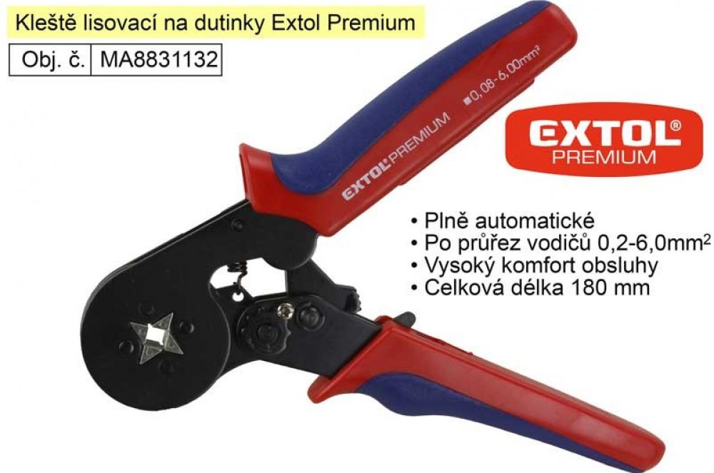 Kleště lisovací na dutinky Extol Premium 8831132 | Srovnanicen.cz