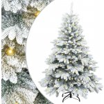 vidaXL Umělý vánoční stromeček s 150 LED diodami Bílá 150 cm PE a PVC – Hledejceny.cz