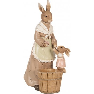 Dekorace králičí žena v šatech s malým králíčkem - 13*10*24 cm – Hledejceny.cz