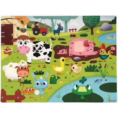 Janod Zvířátka na farmě 20 dílků – Sleviste.cz