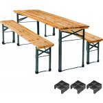 tectake 406012 pivní set sissi, 3dílná, složitelná hnědá – Sleviste.cz