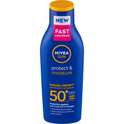 Nivea Sun Protect & Moisture hydratační mléko na opalování SPF50+ 200 ml – Zboží Dáma