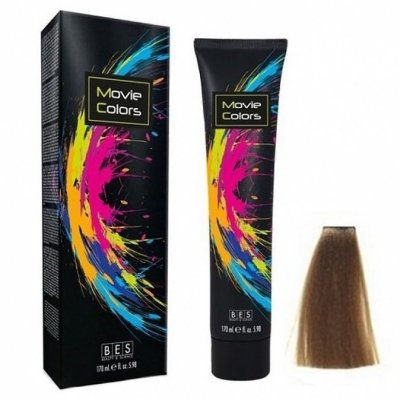 BES Movie Colors gelová barva na vlasy bez amoniaku 8.0 Light Blond 170 ml