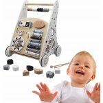 Kinderlly Dřevěné manipulační chodítko bílé – Sleviste.cz