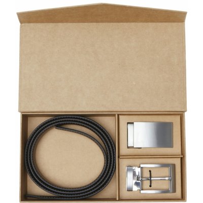 Jack & Jones Dárkový set opasku JACJEFF 12246672 Black – Zboží Dáma