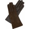 Kreibich dámské rukavice s podšívkou vlna kombinované tmavě hnědá