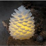 DecoLED LED svíčka vosková šiška 10 x 13 cm bílá – Zbozi.Blesk.cz