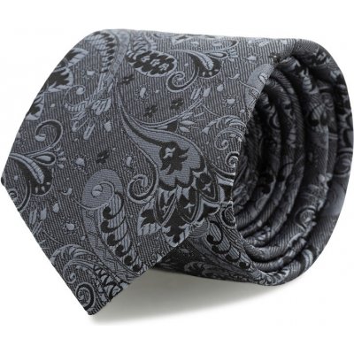 Brinkleys Slim kravata s kapesníčkem antracitová B306-3-SET1