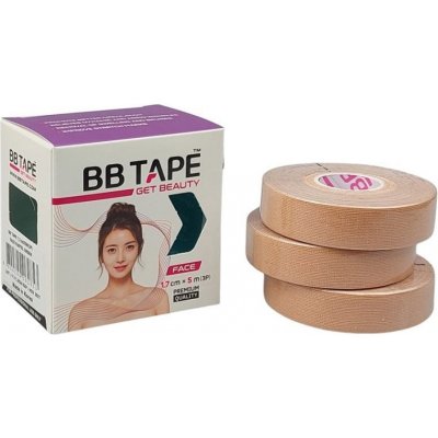 BB Tape Face tejp na obličej béžová 5 m x 1,7 cm 3 ks – Zboží Dáma