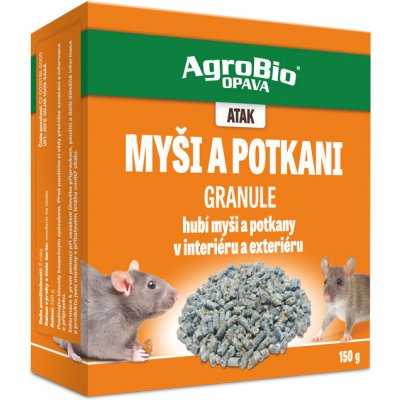 AgroBio ATak Myši a potkani granule 150 g – Hledejceny.cz