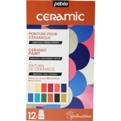 Pebeo Sada barev na keramiku Ceramic 12x20 ml – Hledejceny.cz