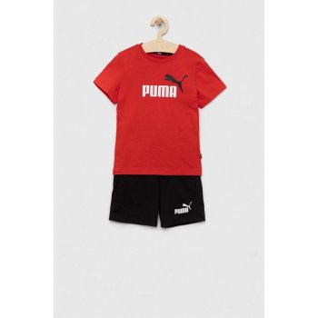 Puma Short Jersey Set B dětská bavlněná souprava červená