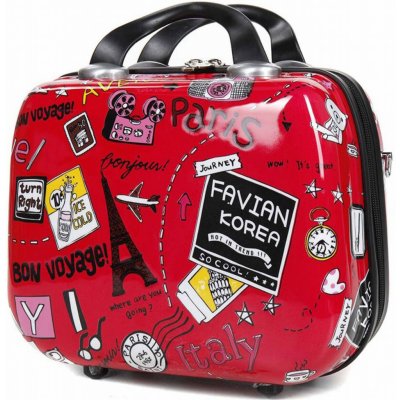 Madisson Kosmetický kufr Travel 86820BG-12-30 12,5 L červená