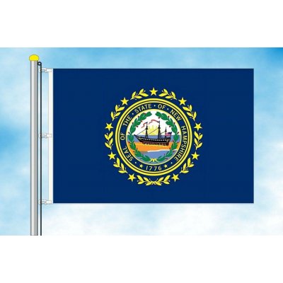 LIBEA, s.r.o. New Hampshire vlajka Rozměr: 30×45 cm, Uchycení: Karabiny na stožár – Hledejceny.cz