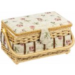 BELLATEX G - Box na šití 28 × 18 × 15 cm režná, růže – Zboží Dáma