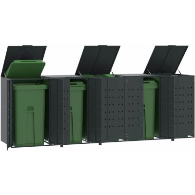 vidaXL Box na odpadky pro 5 tun antracitový 345x79x117 cm ocelový – HobbyKompas.cz