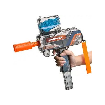 Gel Blaster Gun LED UZI - pistole na pěnové náboje NEBO gelové kuličky Barva: Šedá – Zboží Mobilmania