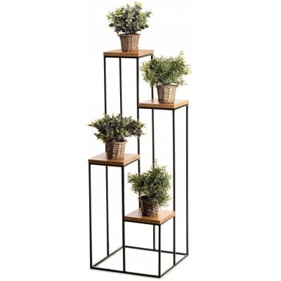 DekorStyle Stojan na květiny Quattro 110 cm černý – Zboží Dáma