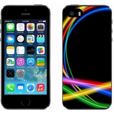 Pouzdro mmCase Gelové iPhone 5/5s - neonové kruhy – Zboží Mobilmania