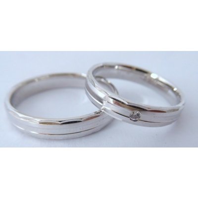 Couple Elegantní stříbrné snubní prsteny 0 4N18