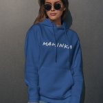 Maminka Friends logo styl dámská mikina pro maminku dárek ke Dni matek, narozeninám mikina pro mámu s potiskem originální dárek pro maminku Královská Modrá – Sleviste.cz