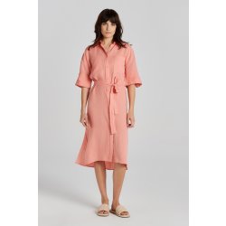 GANT REL LINEN SS SHIRT DRESS růžová