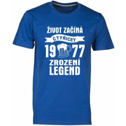 TUKAN AGENCY Pánské tričko Zrození legend 40 let pivo Modrá královská  alternativy - Heureka.cz