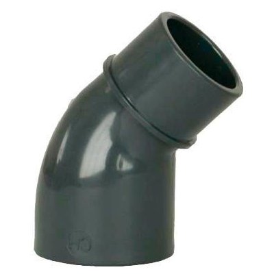 FIP PVC tvarovka - Úhel 45° DN=50 mm int. x d=50 mm ext., lepení / lepení