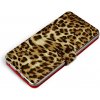 Pouzdro a kryt na mobilní telefon Apple Pouzdro Mobiwear Flip Apple iPhone 14 Pro - VA33P Leopardí vzor